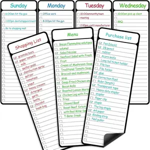 7-  Dry Erase to-Do List White Board, 4'x11', Multifunctional Weekly Planner, Chore Chart, Dry Erase Planner for Refrigerator