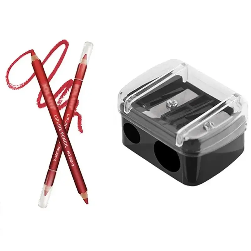 1pc Portable Makeup Eyeliner Pencil Sharpener, Durable 1-Count Double-Hole Sharpener, Portable Pencil Sharpener for Eyeliner, Eyebrow Pencil, Lip Liner, Valentine's Day Gift