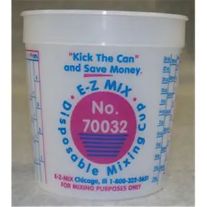 212 MAIN E-Z Mix EMX-70032 1-Qt Disposable Plastic Mixing Cups - Box of 100 for Automotive Paint Care, Disposable Cups