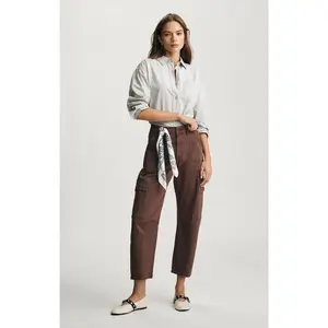 VINNIE BARREL CARGO IN BROWN CASUAL TWILL