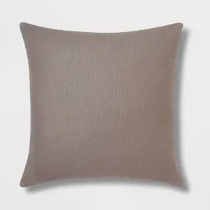 Threshold Euro Boucle Decorative Pillow 24x24 Removable Cover, Dark Gray
