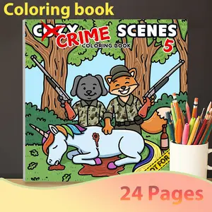 1pc Adult Funny Coloring Book with 24 Hand-Drawn Pages, Stress Relief Art Therapy Gift for Humor Lovers, Unique Adult Coloring Gifts