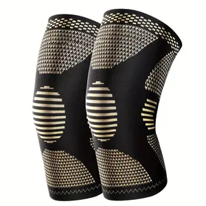 Thickened Spring Support Knee Braces – Breath Mesh on Both Sides, Built-in Silicone Anti-Slip Strips, for Running, Fitness and Knee Discomfort