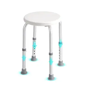 【Summervibes】VEVOR Shower Chair for Inside Shower, Adjustable Height Shower Stool, Non-Slip Bench Bathtub Seat Stool for Elderly Disabled Adults Handicap, 300 lbs Capacity Aluminium Lightweight
