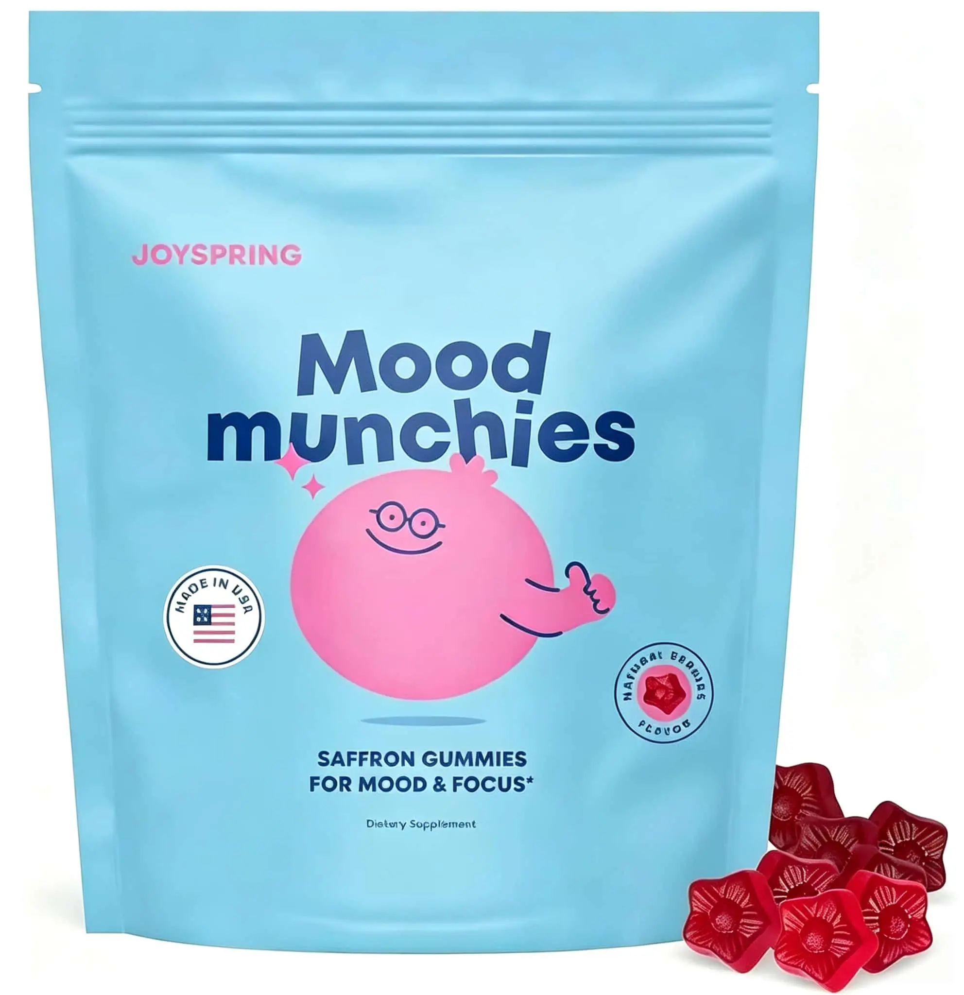 Saffron Gummies Plant-Based Formula for Daily Wellness Mood Munchies with Saffron & Passion Flower for Emotional Support Sugar-Free Gluten-Free Made in USA - Natural, Healthcare
