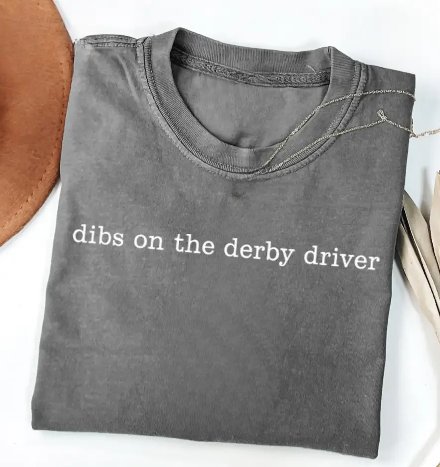 Comfort Colors Dibs On The Derby Driver Shirt, Derby Driver Wife Shirt, Funny Demolition Derby Wife Tee, Racing Wife Graphic Shirt, Gift For Derby Driver Wife