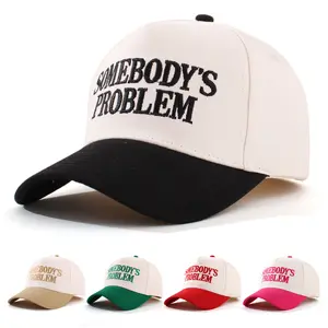 Somebody's Problem Embroidery Trucker Hat - Adjustable Casual Baseball Cap for Outdoor Sports, Stylish Gift for Men & Women, Trendy Summer Accessory