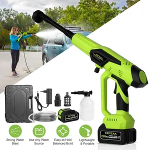Cordless Portable Power Washer 21V, 200W High Pressure Water Cleaner with 13000mAh Battery, Adjustable 6-in-1 Nozzle & Foam Bottle,for Valentine’s Day Gift