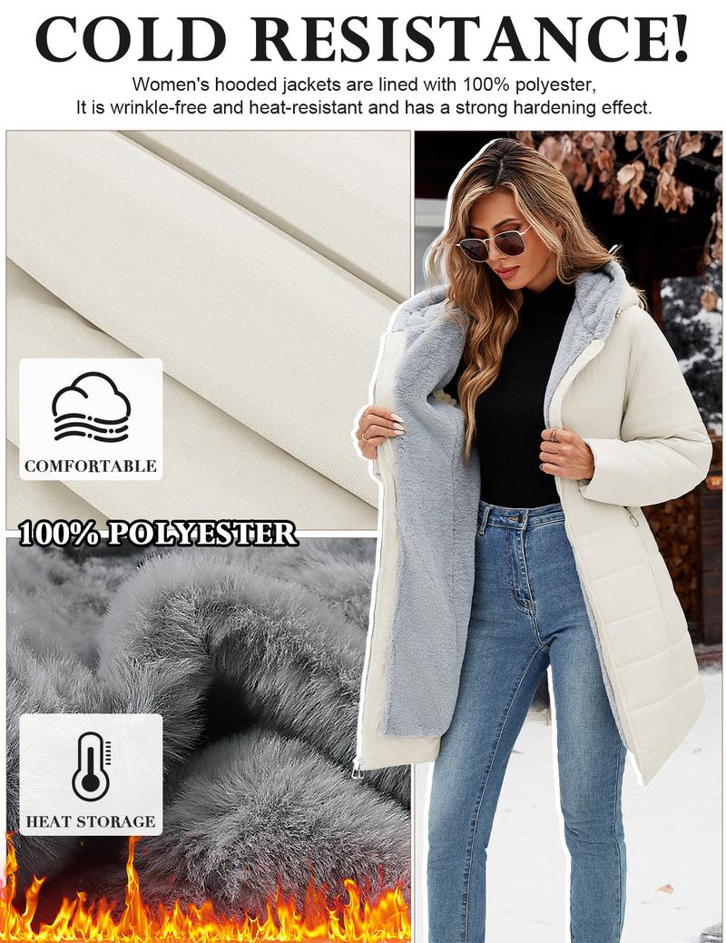 Women's Winter Windproof Fur Warm Slim Fit Down Jacket - Waterproof Long Ski Coat for Commuting FallFreshness #outdoorfun Women's Winter Windproof Fur Warm Slim Fit Down Jacket - Waterproof Long Ski Coat for Commuting FallFreshness #outdoorfun