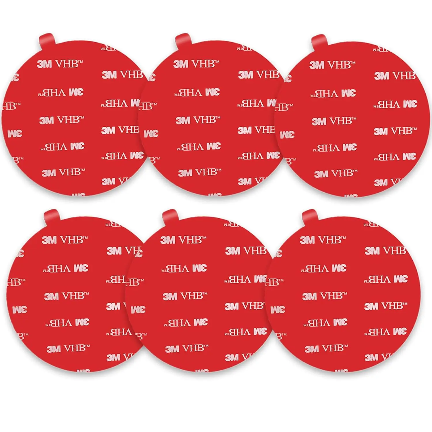 Double Sided Adhesive Pads,Made of 3 M VH B 5952,3 M Round  Mount Adhesive Replacement.Sticky Dash Cam Mounting Tape.Heavy Duty Tape Sticker for Dashboard &Daily Use.,Heat-Resistant.6PCS