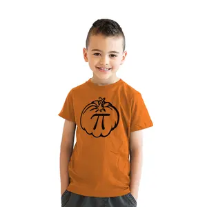 Youth Pumpkin Pi T Shirt Funny Math Shirt Pie Tee Thanksgiving Tee for Kids Funny T Shirts Thanksgiving Tops for Kid Funny Nerd Short Sleeve Novelty Tees for Kids Orange