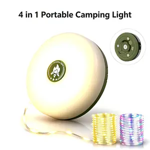 4 in 1 Portable Camping Light,Rechargeable Multi-Mode Tent Light with Quick Storage for Campers Hikers, Travelers Families, Couples, Perfect for Camping Backyard & Festival Deco solar outdoor led bedroom Waterproof