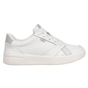 Keds Womens The Court Leather Lace Up Sneakers Shoes Casual - White