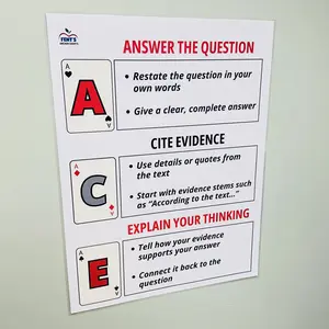 ACE Writing Strategy Anchor Chart | Laminated Writing Poster | ELA Classroom Decor | ELA Anchor Chart