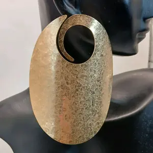 Queen ENERGY Brushed Gold Statement Earrings