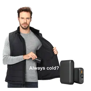 7.4V 16000mAh Heated Vest Battery Pack for ORORO, for Venustas, Battery Pack Heated Vest - 5V/9V/12V Rechargeable Power Bank with LED Display and DC/USB TYPE-C Output for Heated Jacket,Pants, 1 Packs