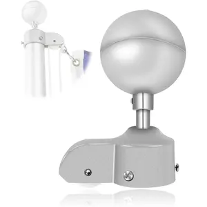 Flagpole Top Replacement Kits -  Aluminum Flagpole Ball Topper Ornament and Flag pole  with Nylon Pulley, Fit 1.6" to 2" Diameter  Flag Poles (2"  & 3"  Ball)