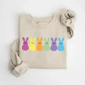 Easter Bunny Peeps Sweatshirt, Easter Day Gift For Womens, Easter Shirt, Cute Rabbits Shirt, Funny Easter Day