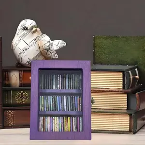 Creative Anti-Anxiety Wooden Bookshelf Decorative Piece, Stress Relief Gift, Shake Away Your Anxiety, Small Desk Ornament, Relaxing Home Accessory, Office Home Decor