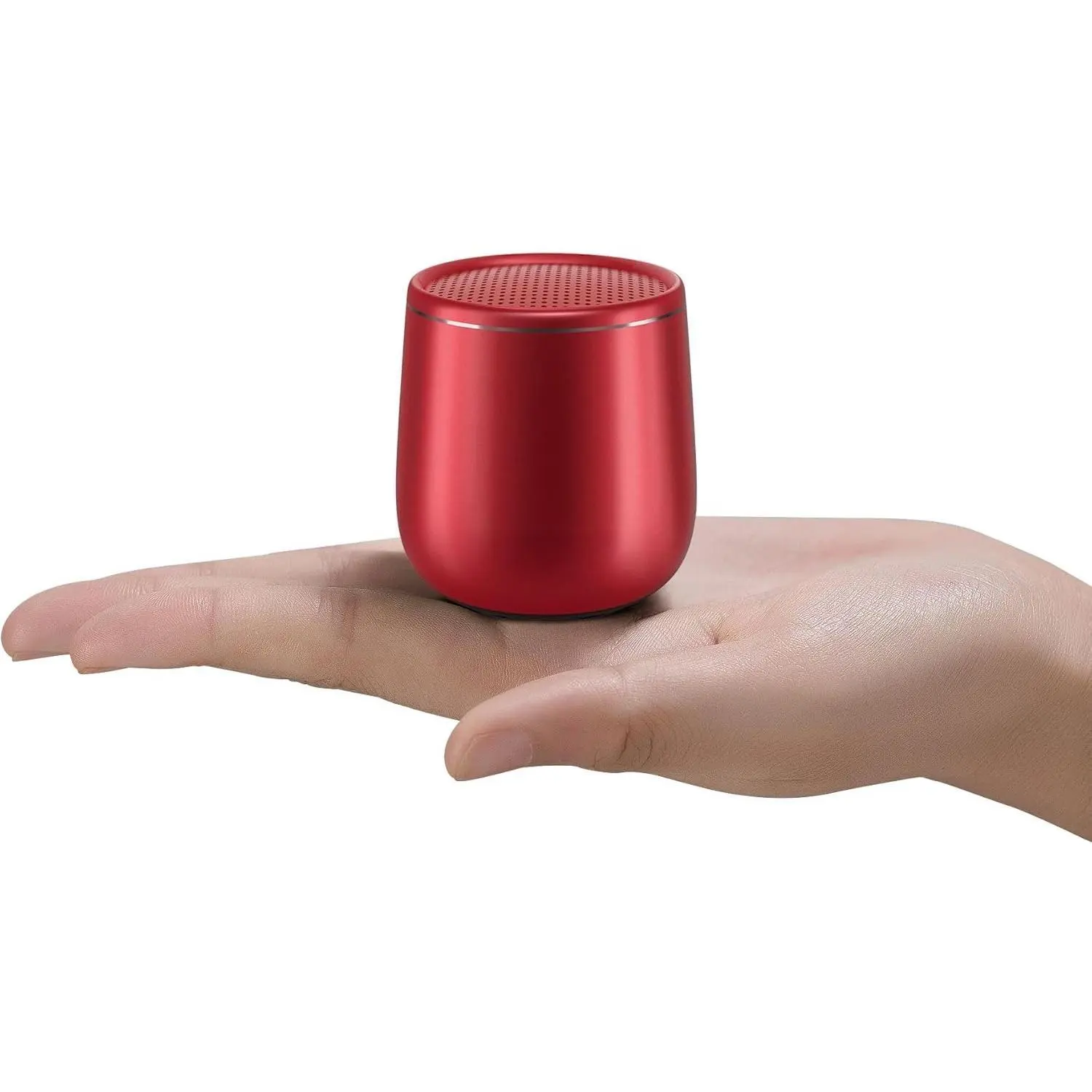 P-ADE06    Small Bluetooth Speaker, Waterproof Mini Portable Wireless Speaker, Punchy Bass Rich Audio Stereo Pairing, Handheld Pocket Size, Built in Mic for Hiking Biking Gift Laptop Tablet (Red) Cable Compact