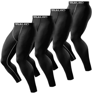 6, 5 or 4 Pack Men's Compression Pants Leggings Sports Tights Performance Athletic Baselayer Workout Running