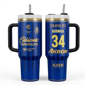 Chivas 40oz Tumbler With Handle, 40oz Stainless Steel Tumbler With Handle, Gift for Fan, Leak-Proof and Stylish for Everyday Use