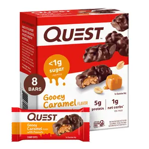 Quest Nutrition Protein Candy Bites, Gluten-Free, Low Carb, Gooey Caramel, 8 Count