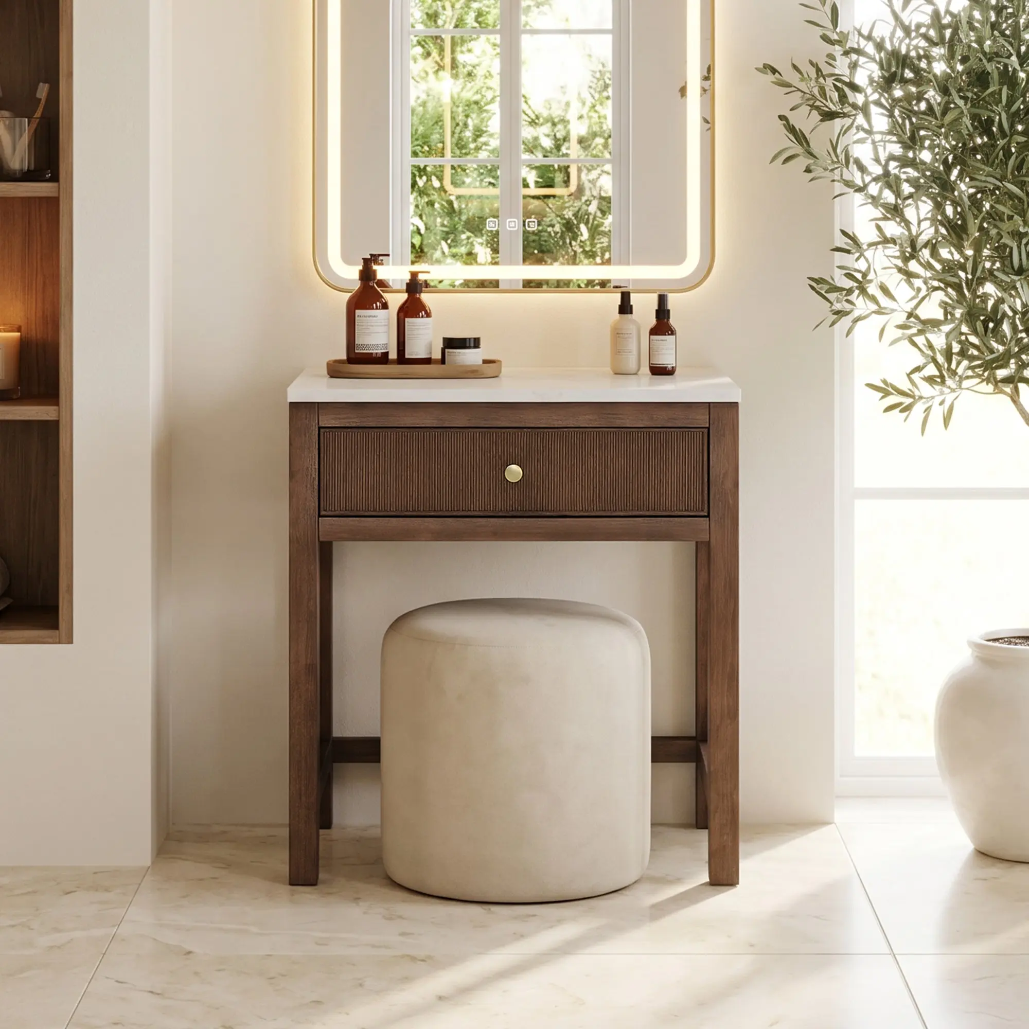 Cerrito 30" Freestanding Makeup Vanity