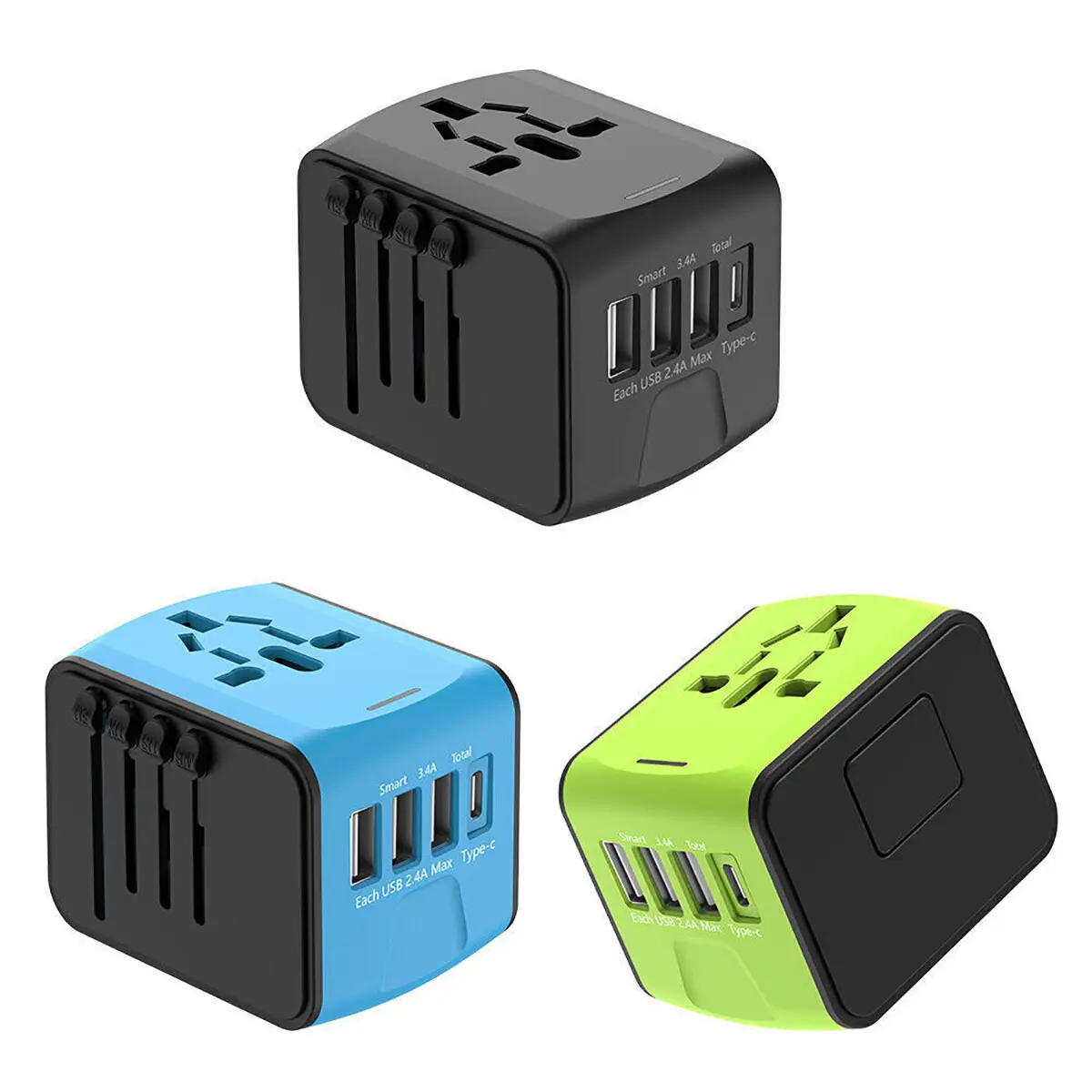 150+ Countries International Universal Travel Adapter Converter USB Wall Charger AC Power Plug