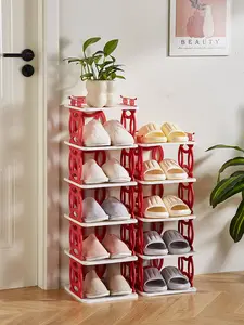 storage shelf 3-6Tier Shoe Rack, Space-Saving Vertical Shoe Organizer for Entryway, Bedroom, Hallway, Living Room, Dorm - Stackable Plastic Shoe Storage Shelf, Easy Assembly shoe rack organizer