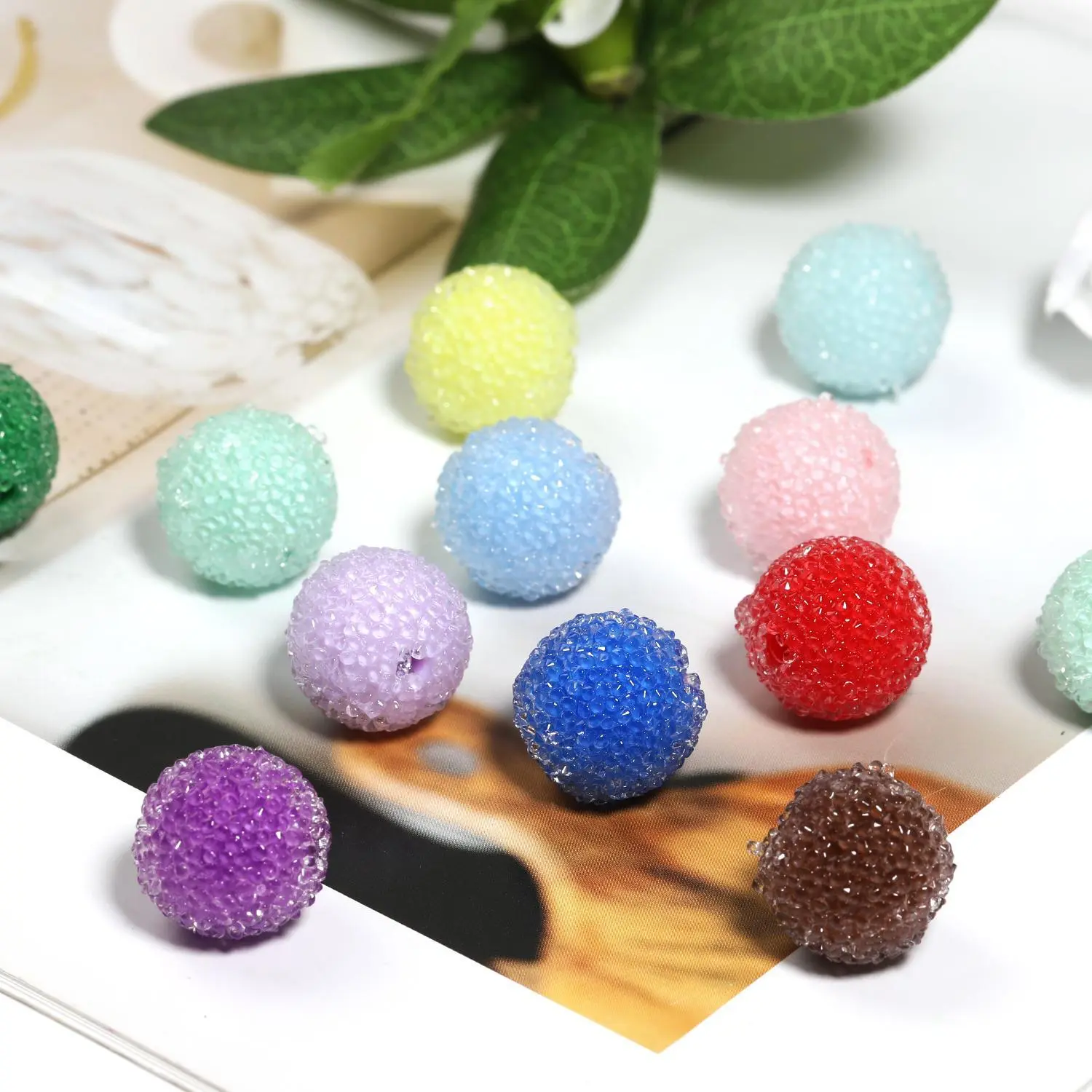 ZY2044022 Sugar beads(16mm 50pcs）