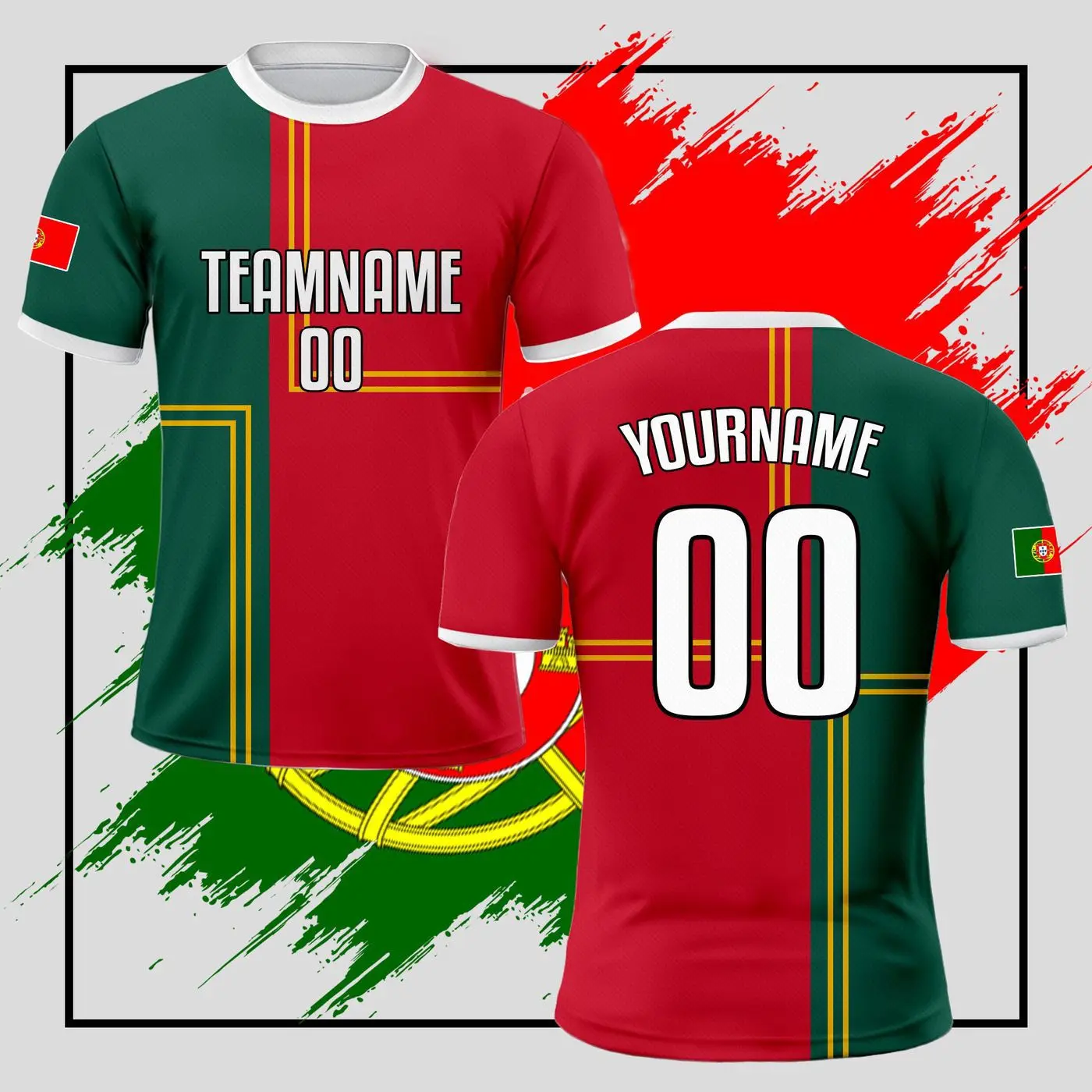 2025 Personalized Portugal Soccer Jersey for Fans - Custom Men Women  Uniform Shirt with Name Number and Logo - National Team Soccer Jersey