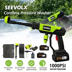 SEEVOLX Cordless Pressure Washer, Bottle Portable Washer for Car, Multifunctional Car Washing Tool, Pressure Washer Handheld, For Car, Home Cleaning & Garden Watering