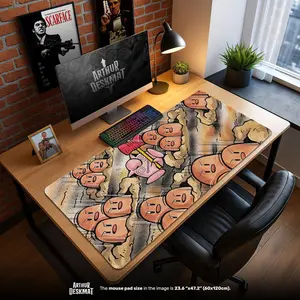 [Sale off up to 65%][Free Ship] Jigglypuff vs Diglett Mouse Pad - Cute Pokemon Battle Desk Mat, Anime Gaming Mat, Cartoon Desk Decor, Gift for Pokemon Fans