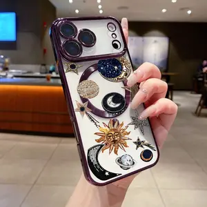 Clear phone case with a Jesus design for iPhone 17/16/15/14/13/12 Pro Max, featuring drop and shock resistance and magnetic closure