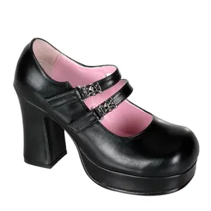 Demonia Gothika-09 Black Vegan Leather Platforms Demonia Gothika-09 Black Vegan Leather Platforms
