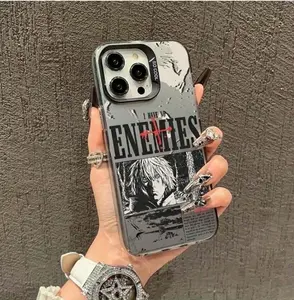 Anime Manga Warrior Phone Case – Black White Viking Style Aesthetic iPhone Cover