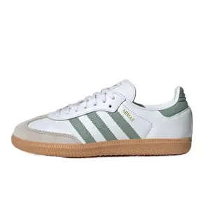 Adidas Samba OG Cloud White Silver Green Youth / Women’s Perfect Daily Casual Fashion Footwear Walking Sneakers Shoes Girl Rubber Trainer