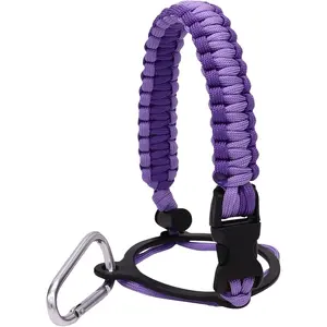 Water Bottle Handle Strap for Outdoor Camping Water Bottle Water Bottle Handle Strap Paracord Handle with Safety Paracord Handle Carabiner Water Bottle Holder Lanyard,Water Accessories