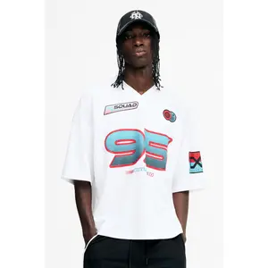 H&M Oversized Fit Printed mesh T-shirt