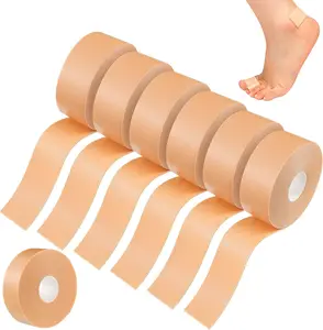 6 Rolls Blister Prevention Tape Adhesive Pad Toe Tape Anti-wear Heel Pad Foam Waterproof Bandage Patch for Point Shoe Hand Foot Heel Toe Skin Chafing Protector (1 Inch X 4.92 Yards)