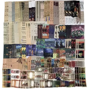 200 count  Scrapbooking Supplies Kit for Journaling, Journals Junk Journal Planners Aesthetic Cottagecore Room Decor Wall Art Collage Album(Artistic)