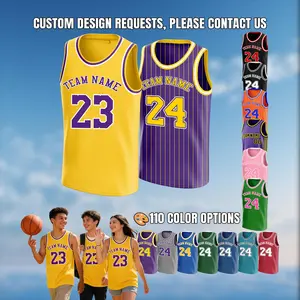 Custom Printed Basketball Jersey – Personalized Name, Number & Logo, Team Uniform for Men Women kids Toddlers, Birthday Gift