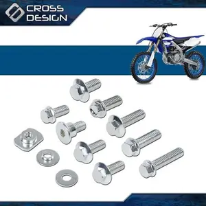 CROSSDESIGN Fit For Yamaha YZ 250 450 YZ250F 450F YZ250F YZ450F Plastic Fender Body Bolt Kit