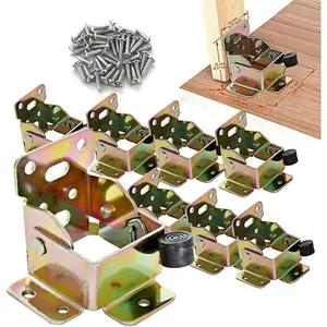 Iron Folding Extension Lock (Side Brake) Folding Frame, self-Locking Hinge, Folding Workbench, Kitchen Folding Table Extension Rack, 4pcs