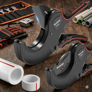 Industrial PVC Pipe Cutter with SK5 Steel Blade, Quick Cut Tool, Non-Slip Handle for Plumbing Repairs, Durable Pipe Cutting Equipment, Efficient Shear for Home & Construction Projects, Professional Pipe Cutting Solution