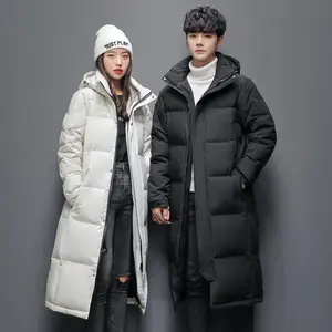 2025 New Winter Women's & Men's Fashion Down Jacket Long Over Knee Thickened Loose Warmth Couple Style Cozy Design