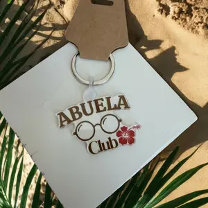 Abuela Club Fashion Accessory Keychain, Costume Jewelry Keychain for Daily Use