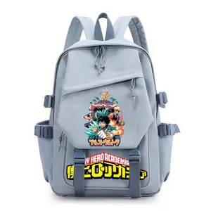 Hero Academia Cartoon Backpack Casual and Fashionable Daypack Unisex Backpacks for Business Work Sports Travel and Camping -Blue