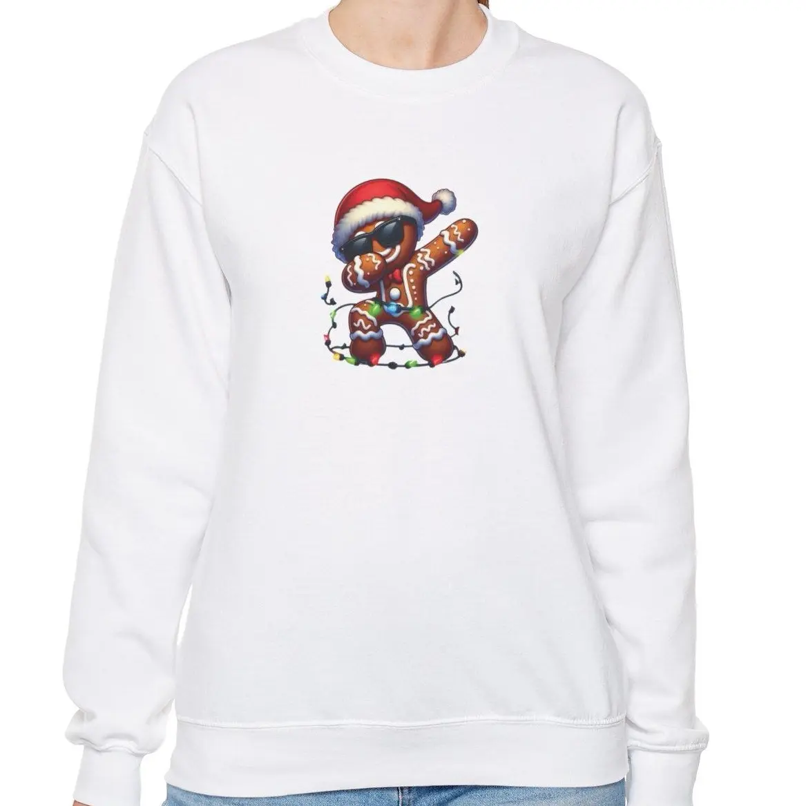 Gingerbread man Sweatshirt, Merry Christmas Shirt, Unisex Crewneck, Holiday Gift, Pullover, Holiday Sweatshirt, Dabbing Gingerbreadman